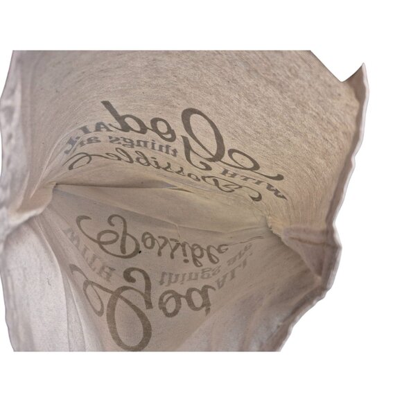 Inspirational Canvas Tote Bag With Quote "With God All Things Are Possible" 14"x - Picture 3 of 4